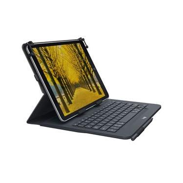 Imagem de Capa com teclado Logitech Universal Folio com Conexão Bluetooth 3.0 para Tablets Android, Apple ou Windows de 9-10"