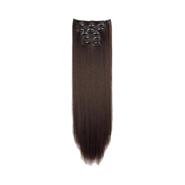 Imagem de Loira Preta 24 Polegadas Longas Extensões De Cabelo Sintético Reto 16 