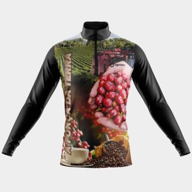 Imagem de Camisa Manga Longa A Força da Terra Proteção Uv Respirável Zíper Agro 
