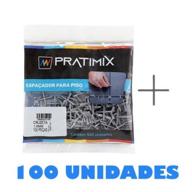 Imagem de Espaçador de Piso Cruzeta de 1,5mm Pacote com 1000 Peças - Pratimix