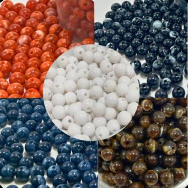 Imagem de Kit 500 Miçangas ABS Coloridas Fio Silicone 1mm Pulseiras - Esquilo Ar