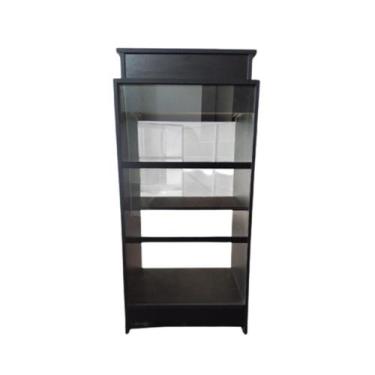 Imagem de Balcão Caixa Vitrine Lojas E Comércios 100% Mdf Preto Desmontado - Sup