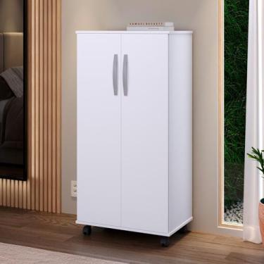Imagem de Armário Multiuso Guarda roupas 2 portas Lavanderia Nalu Cor Branco - M