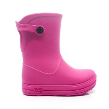 Imagem de Galocha Bota de Chuva Infantil Plugt Menina Rosa Pink Leve Confortável