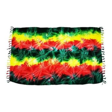 Imagem de Canga de Praia Tie Dye - Amarelo/Verde Escuro - Besakih, Amarelo, Verd