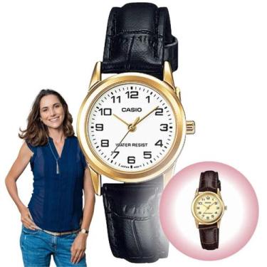 Imagem de Relógio de Pulso Casio Feminino Clássico Pulseira de Couro Social Anal