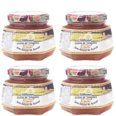 Imagem de Kit com 4 Potes de Geleia Diet De Gengibre 200g - Fazenda Sonnenhof