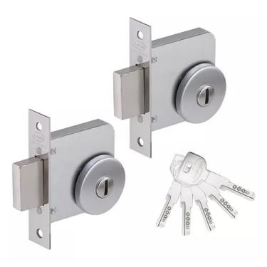 Imagem de FECHADURA AUXILIAR DUPLA CROMADA IMAB