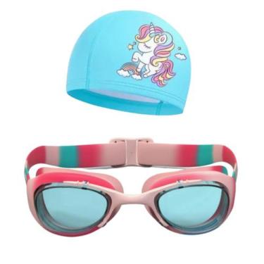 Imagem de Kit Óculos Touca Para Natação Infantil Unissex - Poolsy, Rosa pink uni