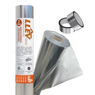 Imagem de Manta Térmica Foil De Subcobertura Dupla Face 100m² + 2 Fitas Telhado Casa Reforma