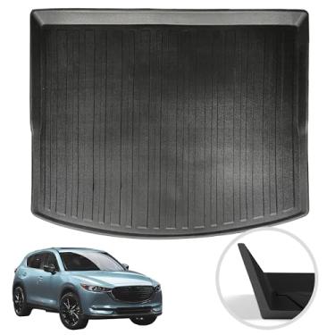 Imagem de Forro de carga premium para Mazda CX5 S Carbon Edition 2023-2025 - 100% de proteção - Tapete de porta-malas de carro de ajuste personalizado - Tapete de carga preto para todas as estações - Forros de