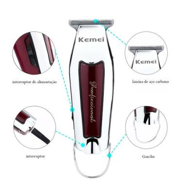 Imagem de Kit Kemei De Corte Cabelo Barba Profissional - RELET