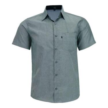 Imagem de Camisa Listrada Manga Curta Lbl Com Bolso Não Amassa 3022, Cor 07, 2