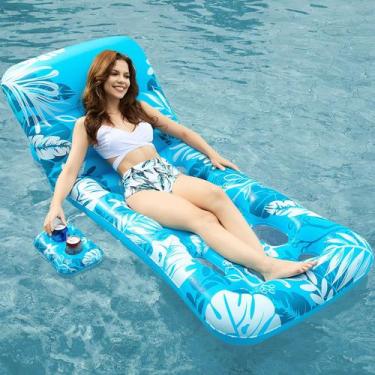 Imagem de Pool Float Jasonwell inflável adulto com encosto ajustável