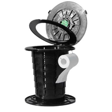 Imagem de Banheiro portátil para adultos, viagens dobráveis ​​no banheiro - Potty portátil com altura ajustável - Múltiplos objetivos adultos Camp Potty Bucket lata para barcos de de viagem para trailers
