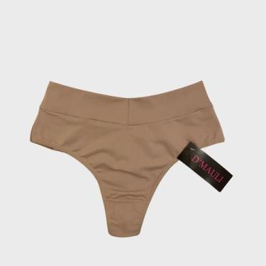 Imagem de Calcinha Cós Fio Duplo DMauli Plus Size (Tamanho XGG) - MF, Bege