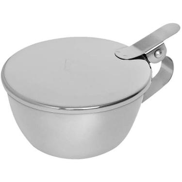 Imagem de Escarradeira Inox com Tampa 9X5cm - unidade - Aconox