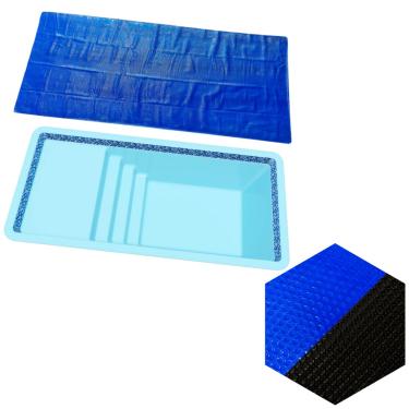 Imagem de Capa Manta Térmica Para Piscina Tortuga Splash Igui 9 X 3,5m 300 Micras Preta E Azul Proteção Uv