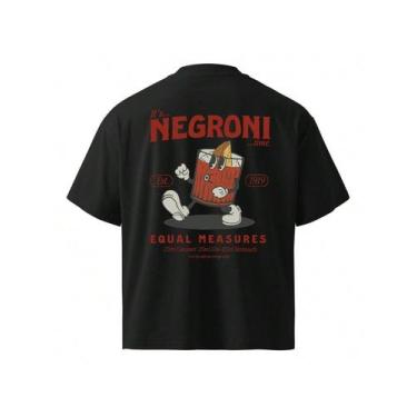 Imagem de Camiseta Oversized Larga Estilo Streetwear Algodão Negroni - NoBrand, 