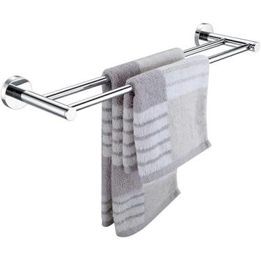 Imagem de Barra De Toalha De Cobre Cheia, Toalheiro Dobro Do Pólo, Suporte De Toalha Do Banheiro, Trilho De Toalha Fixado Na Parede, Acessórios Da Ferragem Do Banheiro