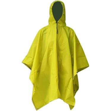 Imagem de Poncho De Chuva 3 Em 1 Guarda-sol Portátil Camping Tarp Ground Mat Capa De Chuva Capa De Chuva Poncho De Chuva à Prova D'água Ao Ar Livre Capa De Mochila Para Piquenique De Caminh, Bean Green