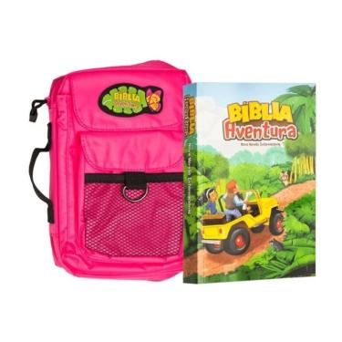 Imagem de Bíblia Aventura Para Crianças, Nvi, Edição Especial Com Bolsa Rosa, Leitura Perfeita