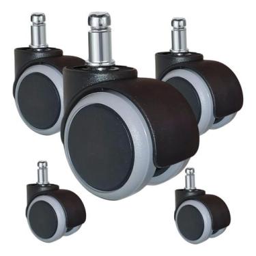 Imagem de Rodinha Kit 10 Rodízios Cadeira Escritório Roda Anti-risco - IDEA