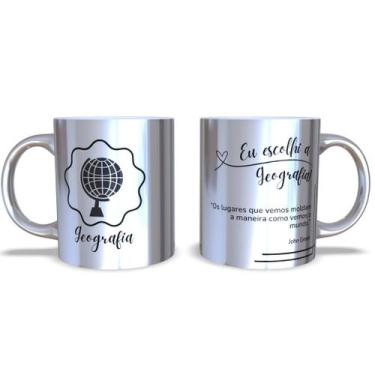 Imagem de Caneca Eu escolhi a Geografia - Guedes Educativa, Prata