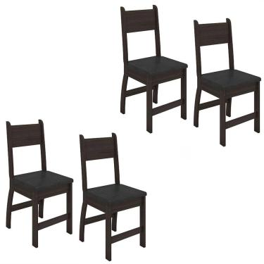 Imagem de Kit de 4 Cadeiras Milano com Tecido em Material Sintetico