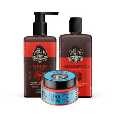 Imagem de Kit Shampoo + Balm para Barba e Pomada para Cabelo - Don Alcides