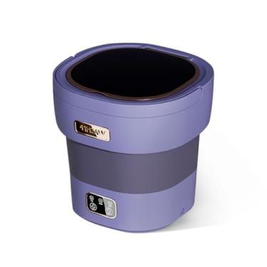 Imagem de Máquina de lavar portátil, mini lavadora dobrável de 12 l com 4 modos e cesta giratória, limpeza profunda de roupas íntimas, roupas de bebê e roupas pequenas para apartamentos, dormitórios, trailers