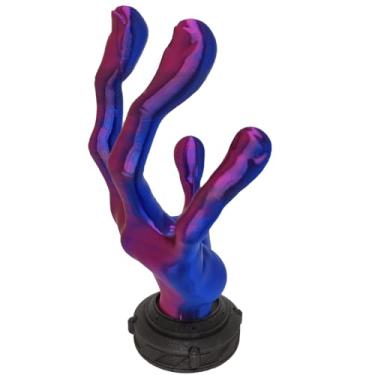 Imagem de Mão Alienígena Suporte Controle Vídeo Game PS4 PS5 Xbox Bicolor Lilás e Azul