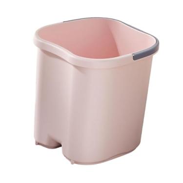 Imagem de ChuYiElegance Banheira para pés, balde para lavar os pés, para dormitório doméstico, relaxamento prático para adultos, banheira leve para imersão dos pés, Rosa