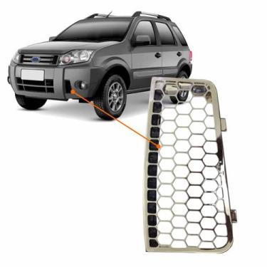 Imagem de Aplique Grade Parachoque Ecosport 08 A 12 Esquerdo Cromado - AUTOPLAST