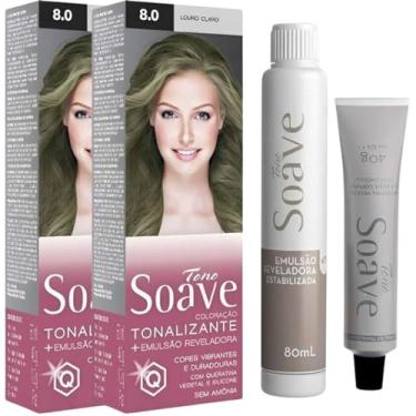 Imagem de Coloração Capilar Tonalizante Sem Amônia Tono Soave Capelli 2 Und (8.0 Louro Claro)