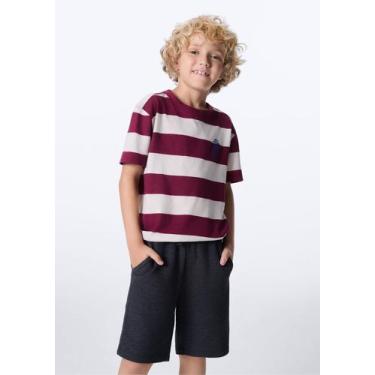 Imagem de Bermuda Básica Infantil Menino Em Moletom - Hering, 004, Cinza escuro