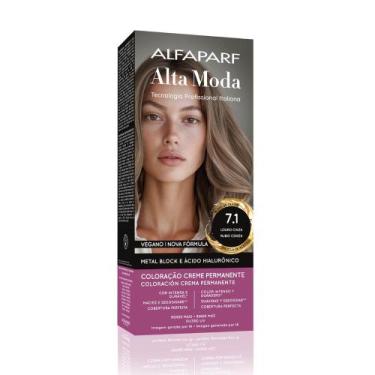 Imagem de Tintura Creme Altamoda Alfaparf Mel Prateado 7.1 Kit - Alta Moda
