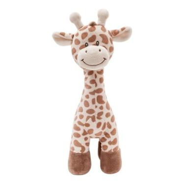 Imagem de Pelúcia Buba Para bebês Buba hipoalergênico leão e girafa, Bege, Leão