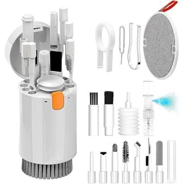 Imagem de Kit de Limpeza Escovas Multifuncional 20 em 1 Para Eletrônicos Lente de Câmera Teclados Computador Fone de Ouvido Headset Microfone Monitor Telas Notebook Removedor de Teclas