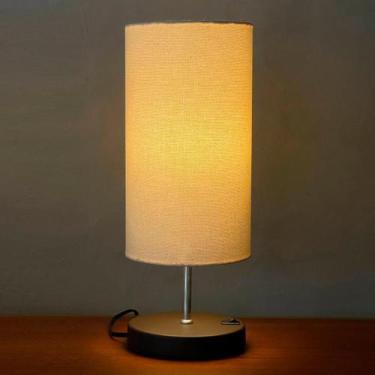 Imagem de Abajur Luminárias De Mesa Clássico Redondo Com Interruptor Bivolt Com 