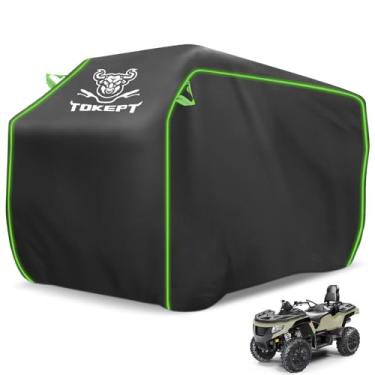 Imagem de Tokept Capa para quadriciclo impermeável, resistente à prova de vento, capas de 4 rodas com proteção para todos os climas, acessórios premium adequados para Kawasaki, Honda, Polaris, Yamaha, 213 cm