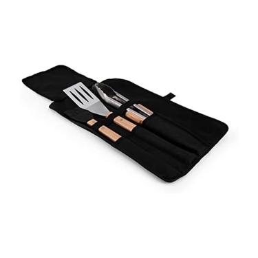 Imagem de Farberware BBQ Tailgating Set, 3 Piece, Wood and Stainless Steel