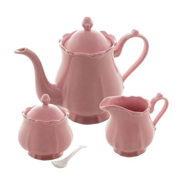 Imagem de Conjunto Para Café/Chá de Porcelana Fancy Rosé 3 Peças Wolff