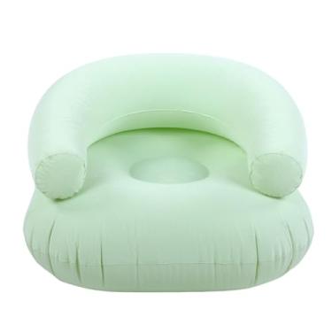 Imagem de Fockety Cadeira inflável, sofá inflável para adultos e jovens, capacidade para 89 kg, sofá Infláveis portátil em forma de U para noites de cinema, leitura, jogos e sala de estar (Verde de menta)