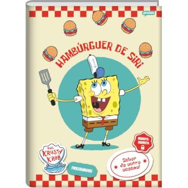 Imagem de Jandaia - Caderno Brochura Universitário Capa Dura 80 Fls Bob Esponja Hamburguer de Siri FSC