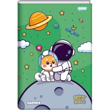 Imagem de Jandaia - Agenda Permanente Escolar 134X200mm CD 192Pgs Galaxy Club Space Gato FSC