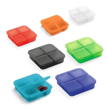 Imagem de Kit 5 Porta Comprimidos Compactos – 4 Divisórias para manter seus remédios suplementos organizados em casa, na bolsa ou na viagem (Azul)