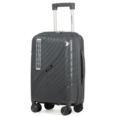 Imagem de Mala de Viagem Pequena de Bordo 8kg em Polipropileno Inquebrável com Zíper Duplo Antifurto e Rodas Removíveis 360º - Allabard