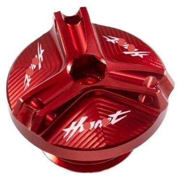 Imagem de Tampa de enchimento de óleo de motocicleta Tampa de tanque de fluido do reservatório de freio frontal compatível com Hornet 600 900 CB600F Hornet900 Hornet600 1998-2014 (C-red)