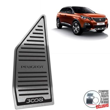 Imagem de Descanso De Pé Aço Inox Peugeot 3008 2017/2022 Preto